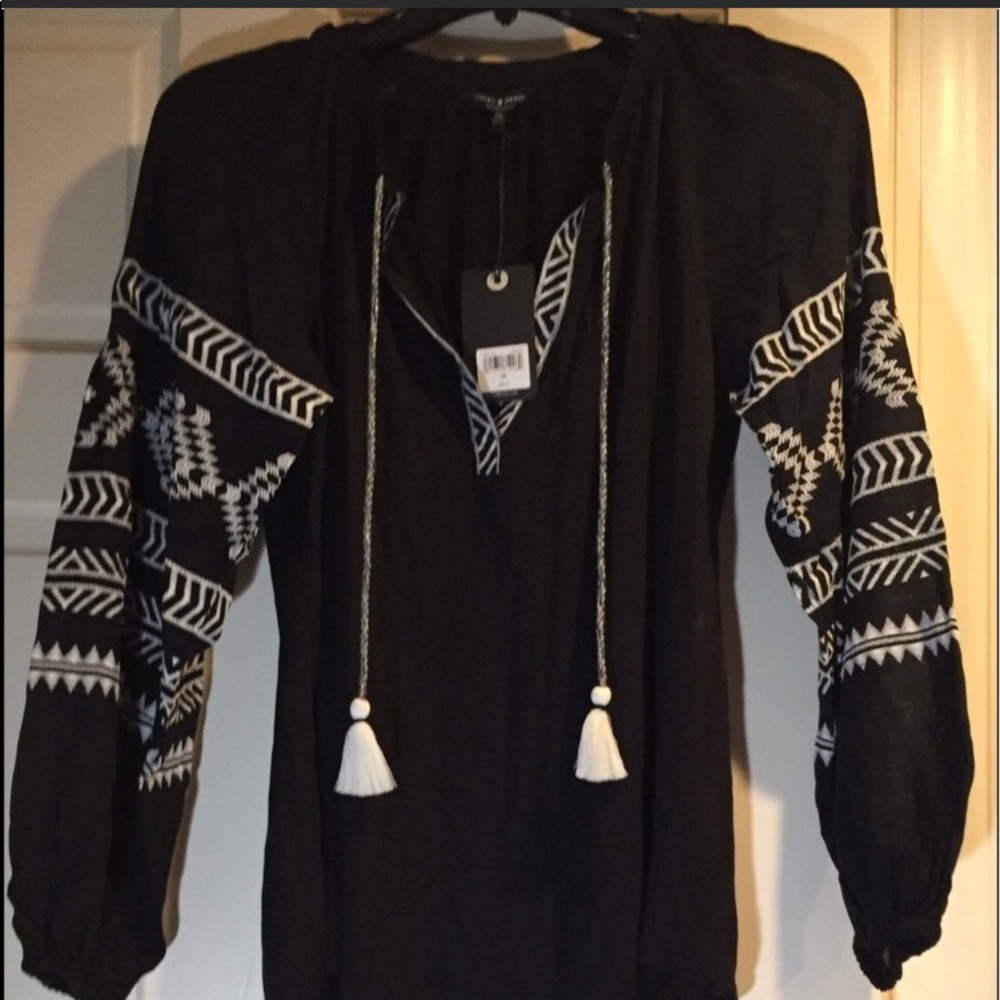 Lucky Brand Boho Peasant Top XS